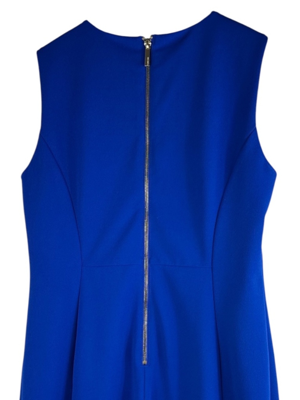 Calvin Klein Sheath Dress Sz 14 XL Cobalt Blue Slvlss Career Quiet Luxury - Picture 2 of 5